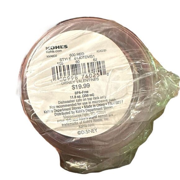 Disney Tumbler Mickey Minnie Mouse Love Hearts‎ Valentine’s Day NEW - Picture 7 of 7